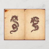 Chinese draak, rode draak, Fantasy, mythologie Briefkaart (Voorkant)