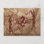 Chinese draak, rode draak, Fantasy, mythologie Briefkaart (Voorkant)