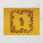 Chinese draak, rode draak, Fantasy, mythologie Briefkaart (Voorkant)