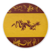 Chinese draak, rode draak, Fantasy, mythologie Keramische Knop (Voorkant)