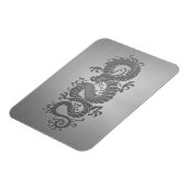 Chinese draak, roestvrij staaleffect magneet (Linkerzijde)