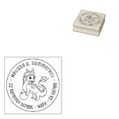 Chinese Draak Ronde Adres Rubberstempel (Gestempeld)
