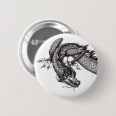 Chinese draak |  ronde button 5,7 cm (Voorkant /achterkant)