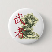 Chinese draak ronde button 5,7 cm (Voorkant)