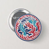 Chinese draak ronde button 5,7 cm (Voorkant /achterkant)