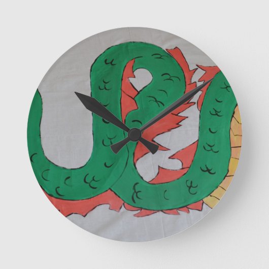 Chinese draak ronde klok (Voorkant)