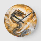 Chinese draak ronde klok (Voorkant)