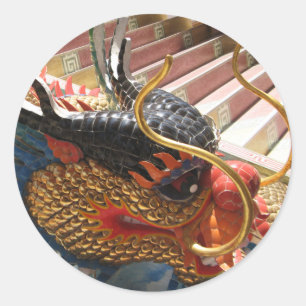 Chinese draak ronde sticker