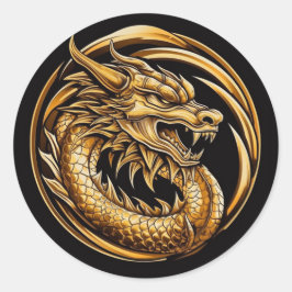 Chinese draak ronde sticker