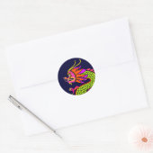 Chinese draak ronde sticker (Envelop)