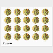 Chinese draak ronde sticker (Vel)