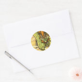 Chinese draak ronde sticker (Envelop)