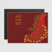 Chinese Draak rood en goud ontwerp (Voorkant / Achterkant)