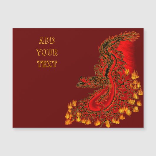 Chinese Draak rood en goud ontwerp (Voorkant)