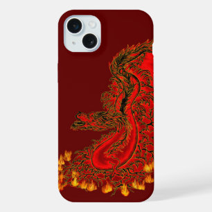 Chinese Draak rood en goud ontwerp iPhone 15 Plus Case