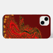 Chinese Draak rood en goud ontwerp iPhone Hoesje (Achterkant horizontaal)