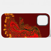 Chinese Draak rood en goud ontwerp iPhone Hoesje (Achterkant horizontaal)