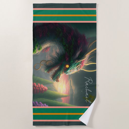 Chinese draak strandlaken (Voorkant)