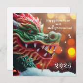 Chinese draak symbool 2024 kaart (Voorkant / Achterkant)