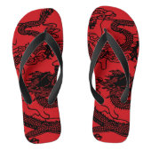 Chinese draak teenslippers (Voetbed)