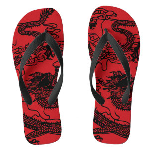 Chinese draak teenslippers