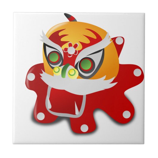 chinese draak tegeltje (Voorkant)