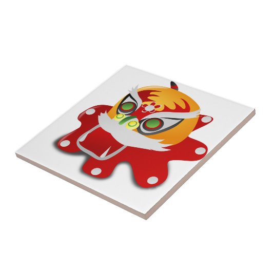 chinese draak tegeltje (Zijkant)