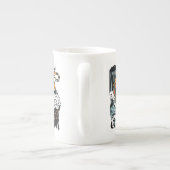 Chinese draak tegen tijger porselein kop (Achterkant)