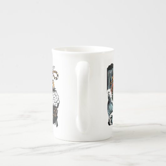 Chinese draak tegen tijgerbotchina mok (Achterkant)