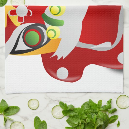 chinese draak theedoek (Gevouwen)