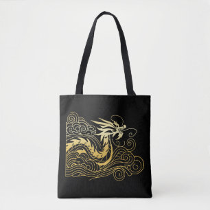 Chinese draak tote bag