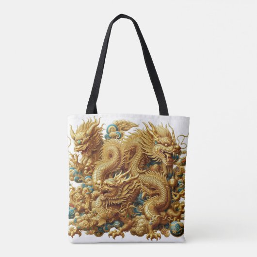 chinese draak tote bag (Achterkant)