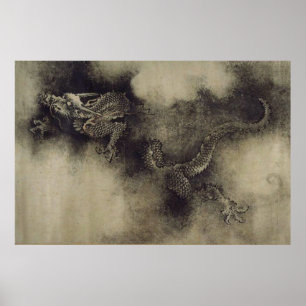 Chinese draak van Song Dynasty door Chen Rong Poster