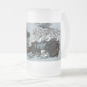 Chinese draak versus WhiteTiger Matglas Bierpul (Voorkant rechts)