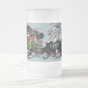 Chinese draak versus WhiteTiger Matglas Bierpul