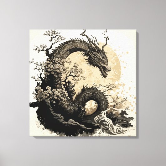 Chinese dragon 2 canvas afdruk (Voorkant)