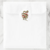 Chinese Dragon aanpasbare design Ronde Sticker (Tas)