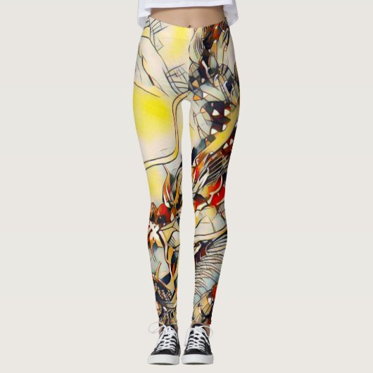 Chinese dragon Acrylyoga Leggings (Voorkant)