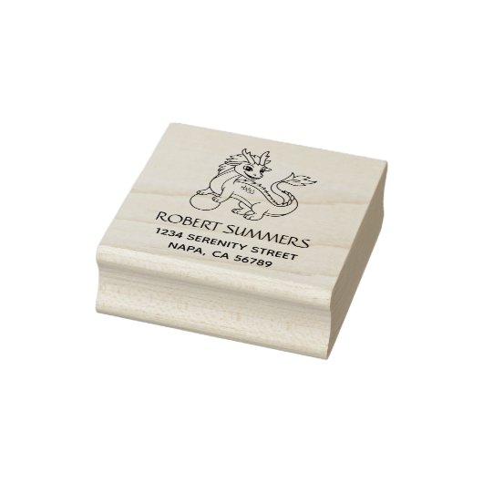 Chinese Dragon Address Rubberstempel (Stempel)