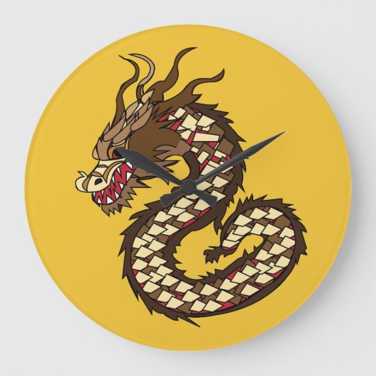Chinese Dragon Art Grote Klok (Voorkant)