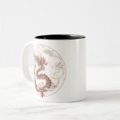 Chinese Dragon Art Tweekleurige Koffiemok (Voorkant links)