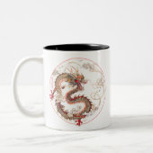 Chinese Dragon Art Tweekleurige Koffiemok (Links)