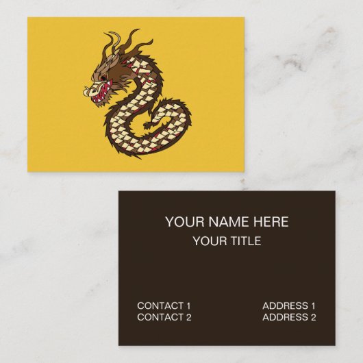 Chinese Dragon Art Visitekaartje (Voorkant / Achterkant)