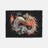 Chinese Dragon Asian Mythology Zodiac Fleece Deken (Voorkant (Horizontaal))