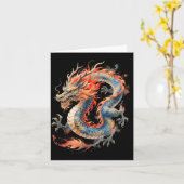 Chinese Dragon Asian Mythology Zodiac  Kaart (Gele Bloem)