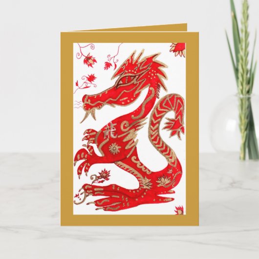 Chinese Dragon Astrology Kaart (Voorkant)