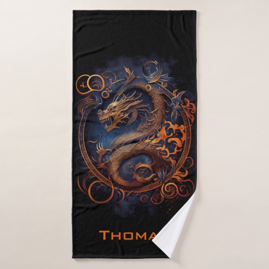 Chinese dragon Bath Towel Set Bad Handdoek (Badhanddoek)