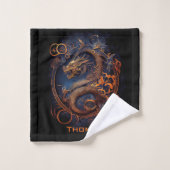 Chinese dragon Bath Towel Set Bad Handdoek (Wasdoekje)