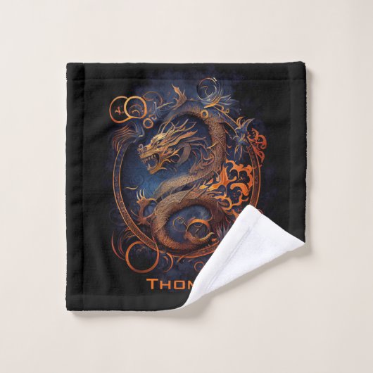 Chinese dragon Bath Towel Set Bad Handdoek (Wasdoekje)