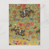 Chinese Dragon Butterfly & Flower Kleurrijke Kunst Briefkaart (Voorkant)